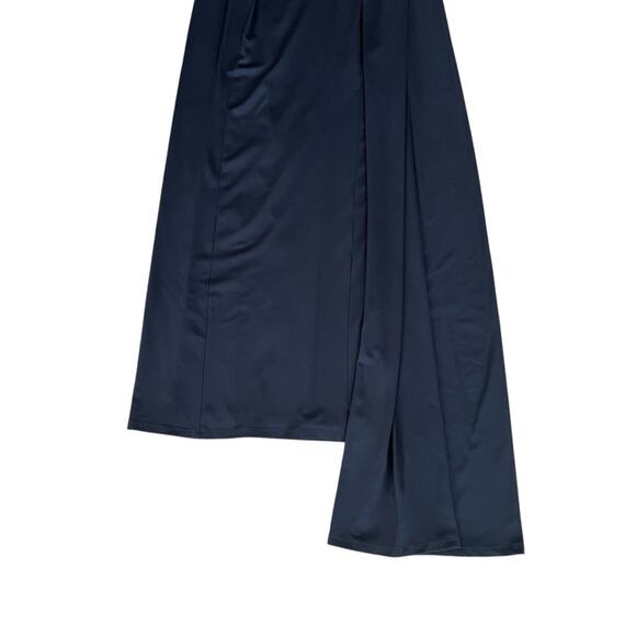 Mondepars Women’s Sleeveless Open Back Navy Train Bodycon Gown Maxi Dress Sz 36 - Picture 9 of 12